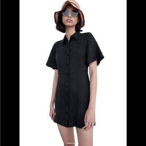 ZARA button down mini dress